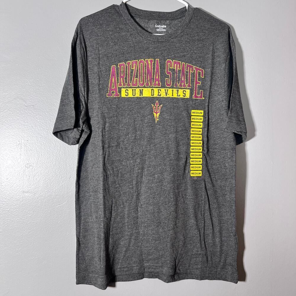 Arizona State Sun Devils T-Shirt Mens M Gray College Tee Captivating ASU